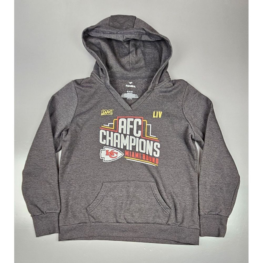 NFL Fanatics Kansas City Chiefs Hoodie Womens XL. V-Neck Superbowl LIV